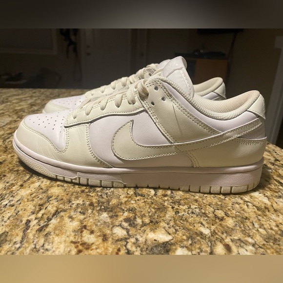 Women’s Nike Dunk Low Sail White Sneakers - Picture 7 of 10